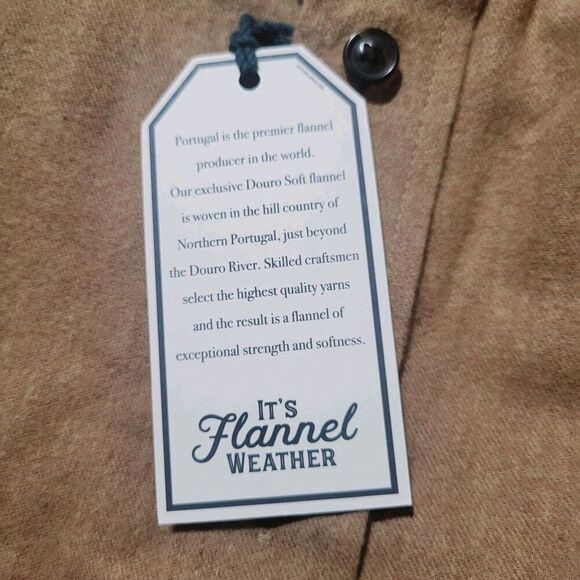 Portuguese Flannel Roundtree Yorke Long Sleeve Solid Sport Shirt XXL Fall Brown - Picture 2 of 10